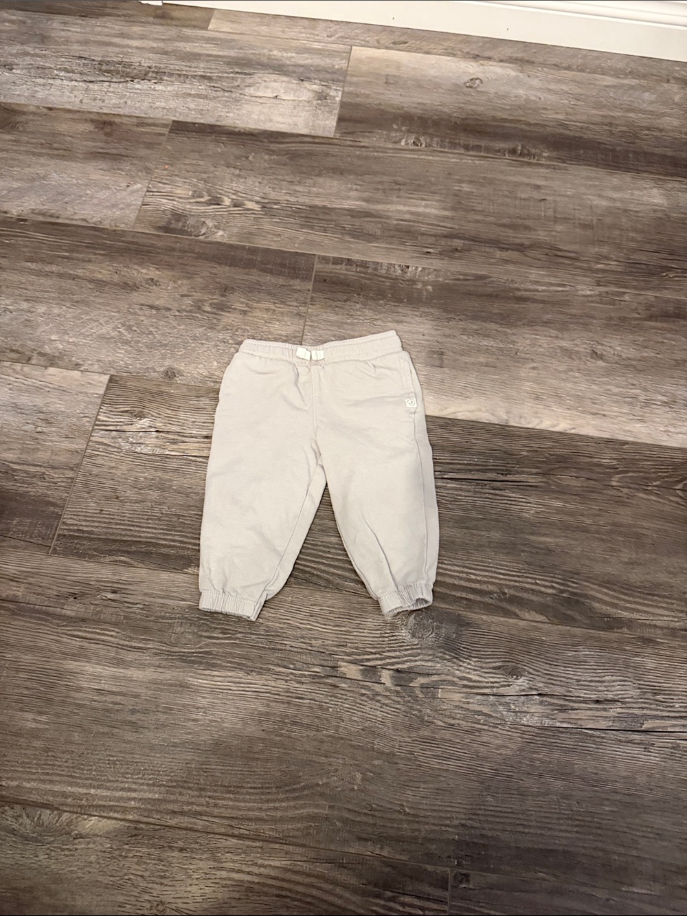 Little Planet Kids Neutral Beige Jogger Bottoms